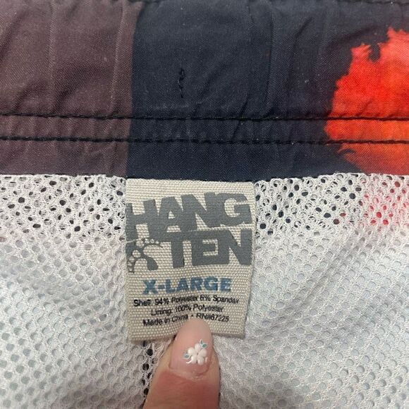 Hang Ten Mens Swim Trunks Size XL Board Shorts Lined Hawaiian Babymoon - Picture 4 of 13